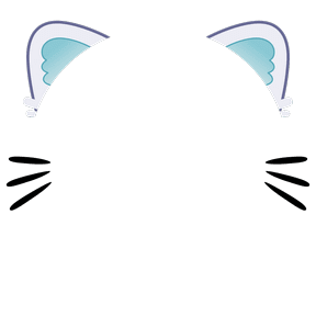 cat ears blue