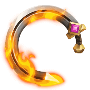 flaming sword
