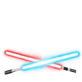 lightsabers blue and red