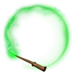 magical wand green