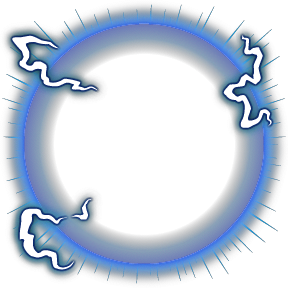 radiating energy blue
