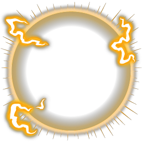 radiating energy yellow