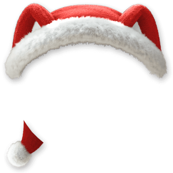 santa cat ears