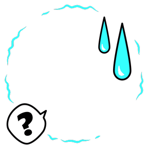 sweat drops cyan